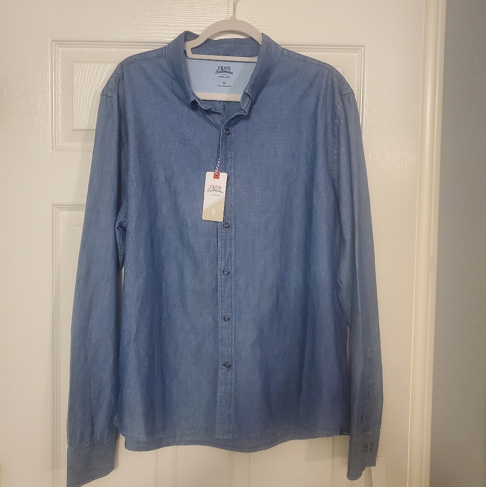 NWT Izod XL Chambray Shirt
